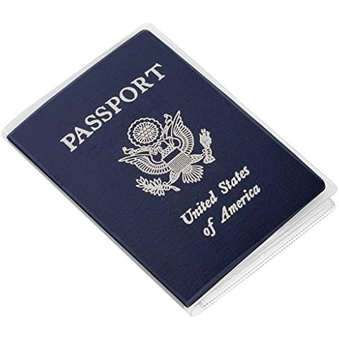 5 Pack Passport Cover Protector Case Clear Plastic Vinyl ID Card Holder Cover