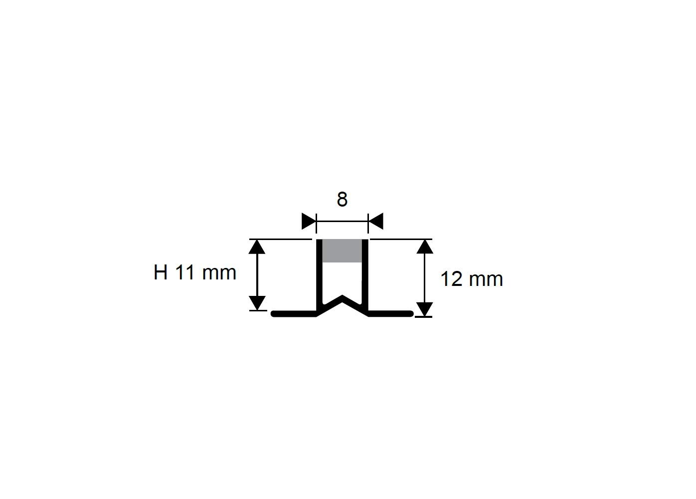 5x PVC Dehnfugen Fliesenschiene Fliesenprofil Kunststoff grau matt L250cm 8mm