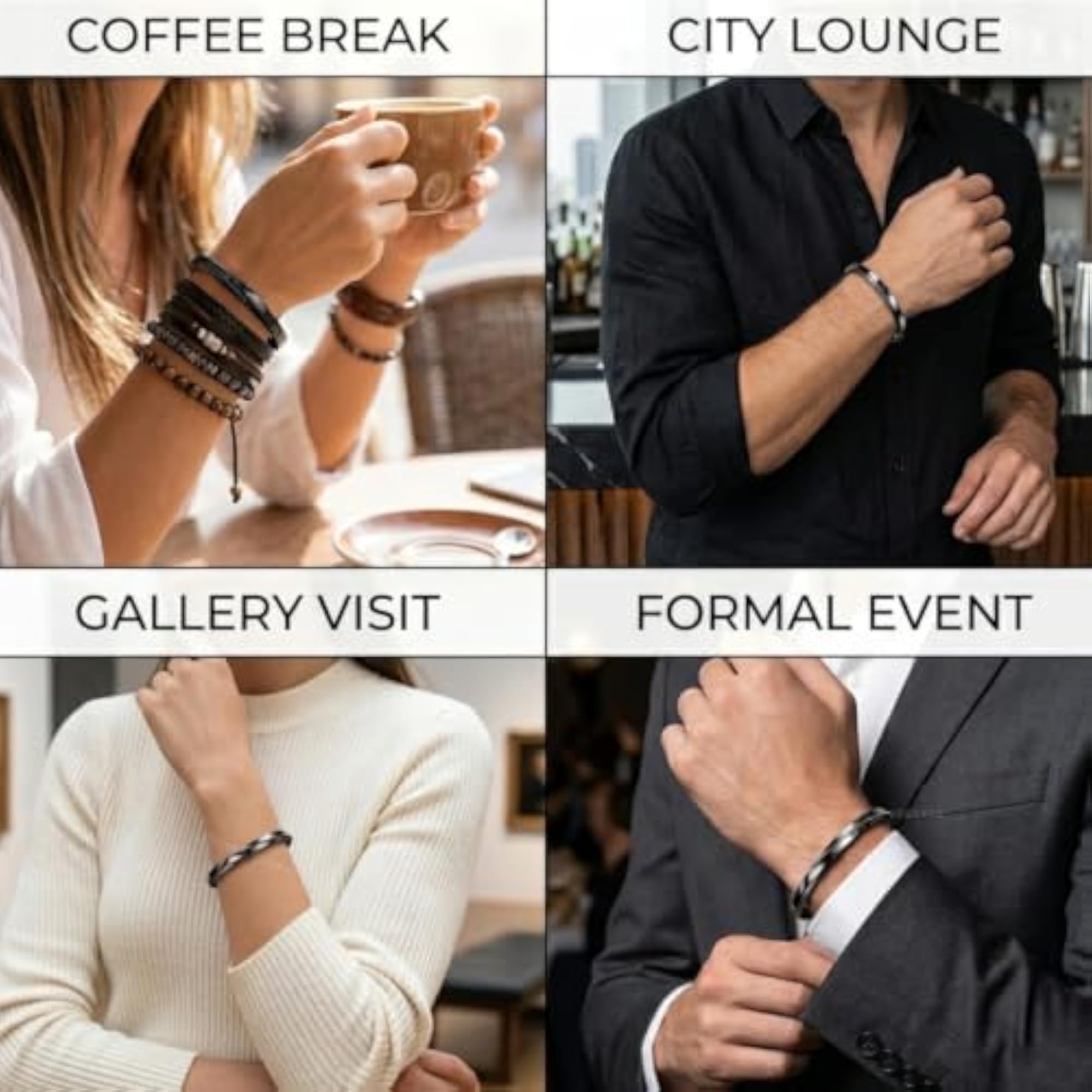 Anti Tarnish Stainless Steel Kada for Men and Women, Twisted Design