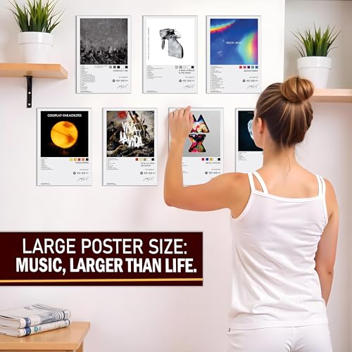 Image of Wall Art Posters, 20x30 cm (A4), Self-Adhesive, Wall Poster for Bedroom, Living Room, Office (Cold Play)