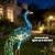 chisheen Outdoor Solar Peacock Decor Garden Statue Metal Yard Art Decoration Outdoor Sculptures for Backyard,Patio,Lawn,Wedding, for Women
