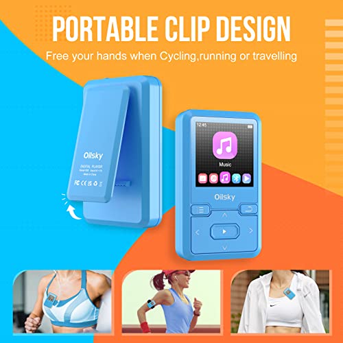 32Gb Clip Mp3 Player With Bluetooth 5.0, Portable Digital Lossless Music Player, Mini Ultra-Light Mp3 For Sports Running, With Fm Radio, Pedometer, Recording, Max 128Gb Expand, Earphones Included #TOP1