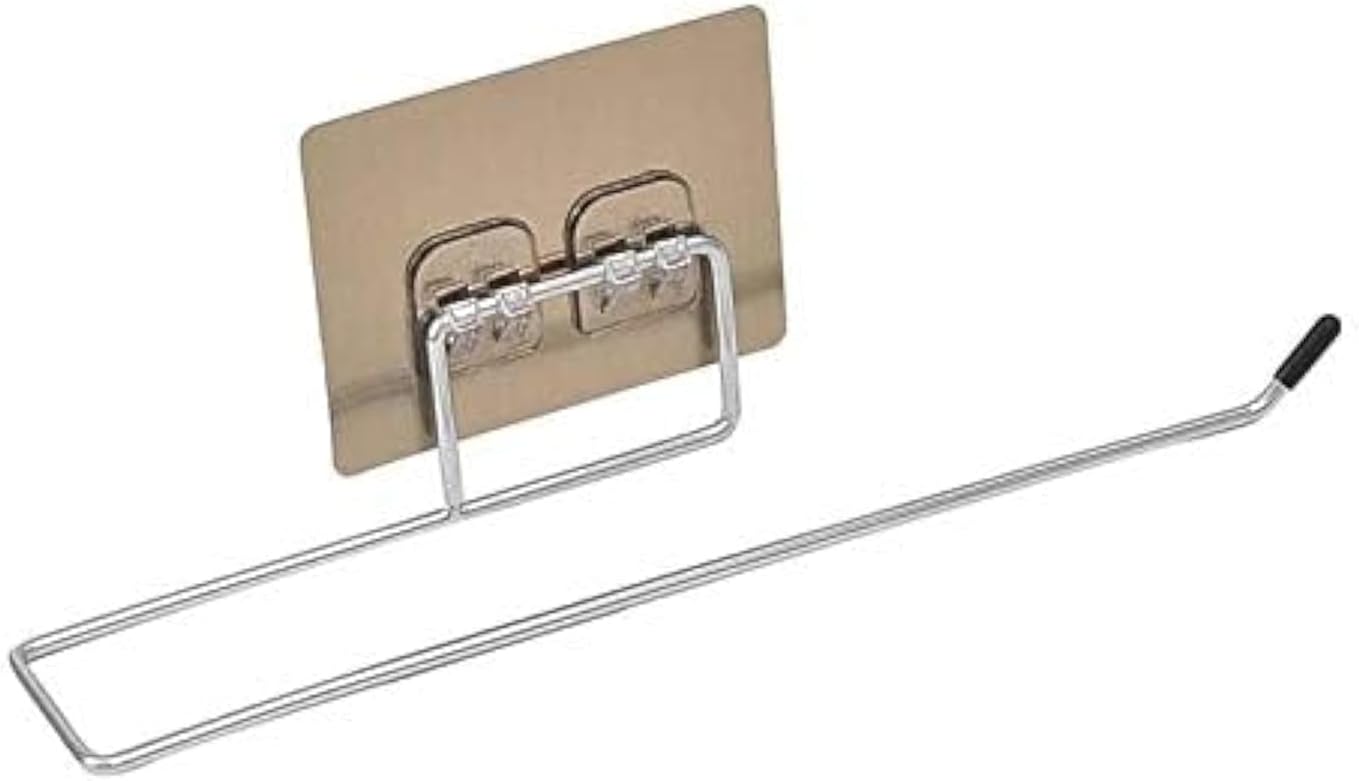Paper Towel Holder with Magic Adhesive Pad, Kitchen Paper Roll Holder Wall Mount, Stainless Steel Self Adhesive Wall Mount Towel Bar for Kitchen Bathroom
