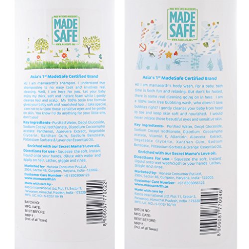 Image of Mamaearth Moisturizing Bathing Soap Bar for Babies - Pack of 4 & Pack of 2, Gentle Cleansing Baby Shampoo -200ml with Mamaearth Deeply Nourishing Baby wash-200ml-Age Group (0-5 Yrs)