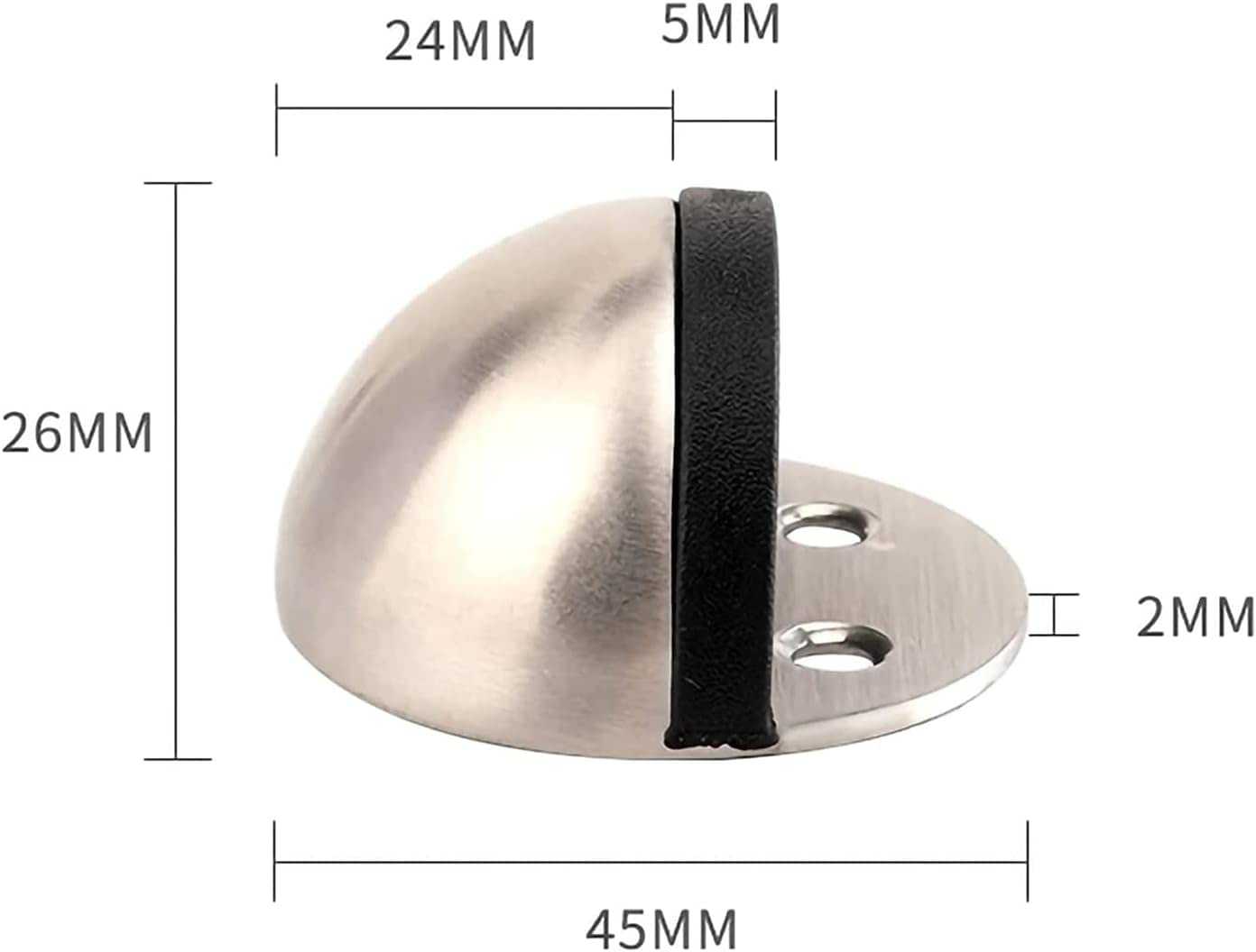 Odbojnik bufor ścienny, odbojnik bez dziurkacza, odbojnik ze stopu cynku, magnetyczny odbojnik, odbojnik stojący na podłodze, do domu/biura, 4,5 x 2,6 cm, klej 3 m (kolor: złoty) (kolor: złoty) (kolor