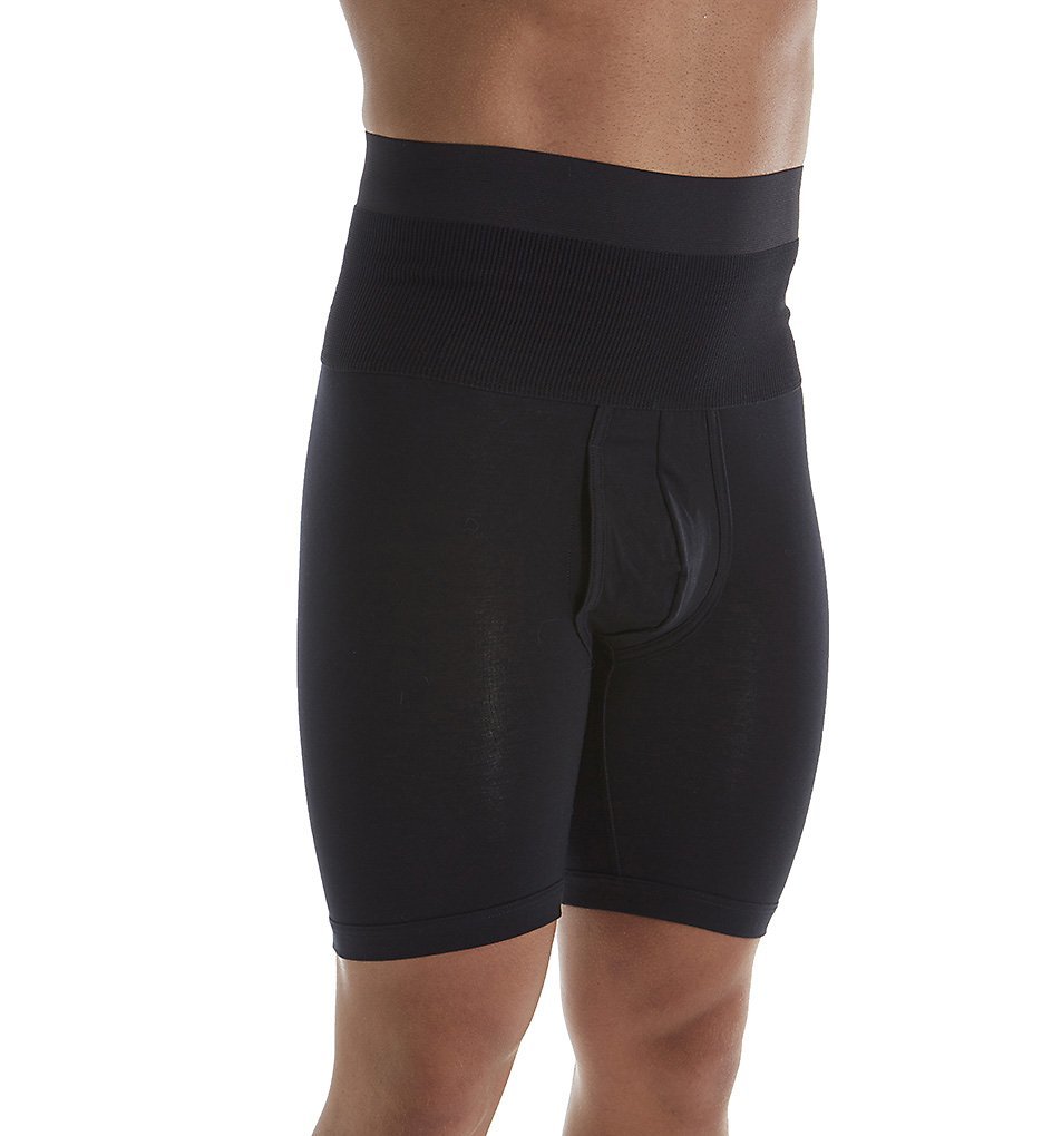 2(X)IST Mens Shapewear Form Boxer Brief Deep Black, Small