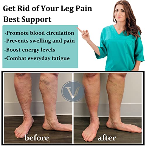 Copper Compression Socks for Men and Women - 4 Pairs for Nurses, Running, and Cycling