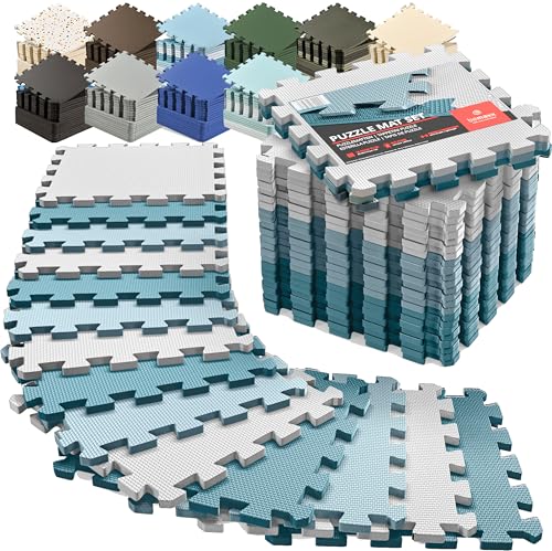 Esterilla Fitness Puzzle para Suelos de Gimnasio | Set de Protección Goma Espuma Losas Caucho para Máquinas de Deporte, Alfombrilla Protector Expandible Tatami Tapiz Alfombra Colchonetas Pesas Gym