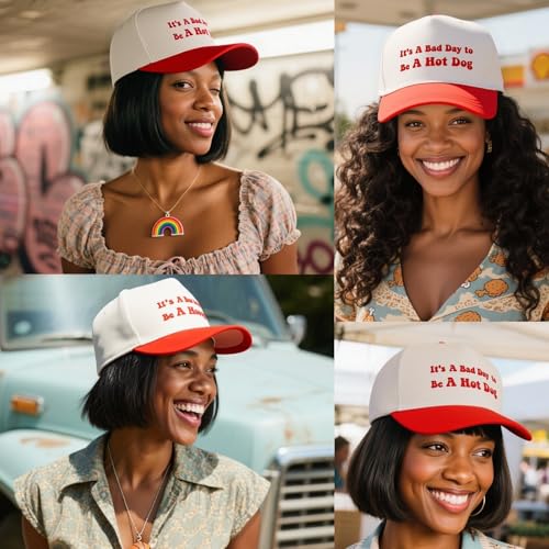 Funny Trucker Hats Embroidered Vintage Snapback Hat for Women Put It On My Husband's Tab Hats Gag Gifts Baseball Cap Red