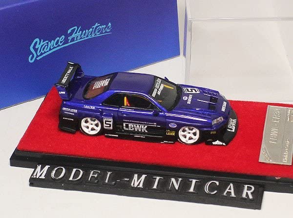 Amazon | △限定品！Blue！SH 1/64 日産 NISSAN R34 LBシルエット