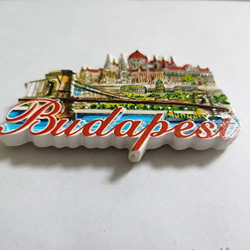 Imán decorativo de resina 3D Budapest 6x9 cm miniatura 2