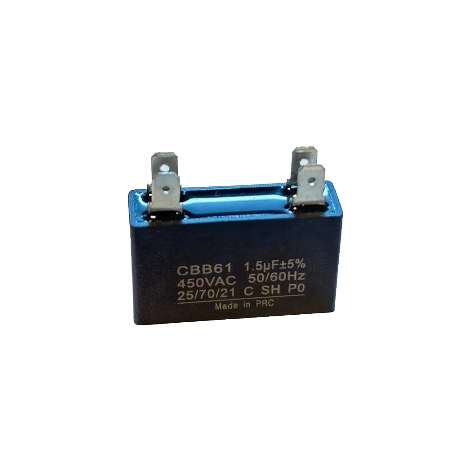 melfi Melfiâ„¢ 2 Pin Rectangle Shaped Fan Capacitor 450 VAC | Black (2 PIN 1.5MFD (1.5µF)