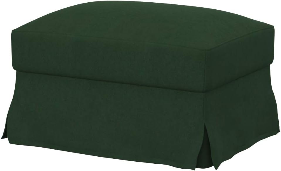 Soferia Replacement Compatible Cover for Farlov Footstool, Fabric Majestic Velvet Bottle Green