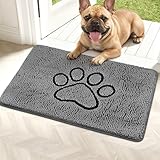 Bcoimo Super Absorbent Dog Door Mat, 30'*20' Anti Slip Mat for Muddy Paws, Pet Rugs for Dirty Paws Washable that Absorbs Moisture and Dirt, for Dog Cage and Pet Resting Carpet
