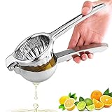 Aikenr - Exprimidor de limón, acero inoxidable, exprimidor manual de cítricos, resistente, de metal sólido, exprimidor de limón de mano para extraer jugo de limón y más frutas