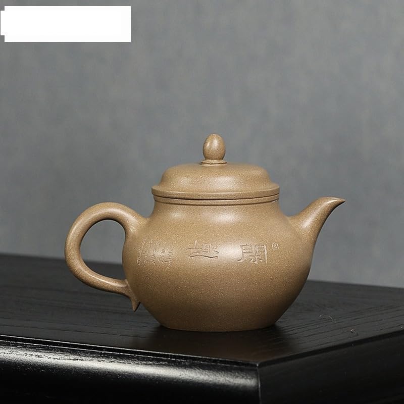 Théière en Argile Violette 240 ML, fabriquée à la Main, avec Filtre en Terre Crue et en minerai Brut. Service à thé Zisha. Théière, cafetière, infuseur à thé en Vrac.