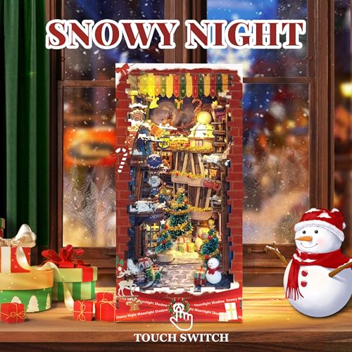 IBOHEYE Christmas Snow Night Book Nook Kit thumbnail 2