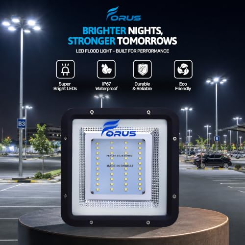 Image of Forus 30W LED Flood Light Outdoor IP67 Waterproof White High Mast Focus Floodlight, Energy Efficient Halogen Replacement, 4 Years Warranty for Garage, Garden, Parking, Factory (1 PC)
