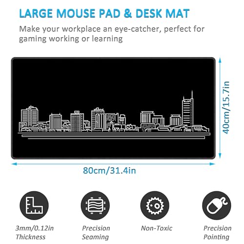 Tapis de souris de jeu XXL à surface speed et base stable - 2