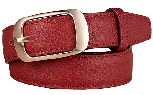 Women's Solid Alloy Buckle Jeans Belt Ladies Pants Waist Belts