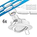 Produktbild parlat LED Decken-Einbaustrahler DEX schwenkbar GU10 4,5W 340lm weiß rund 84mm Ø Lochkreis ca. 72-80mm Ø 6er Set