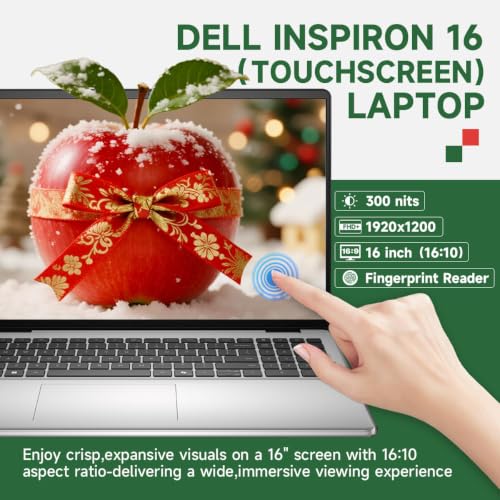 Image of Dell 16 Touchscreen Laptop for Business & Home Student, Intel Core 7 150U