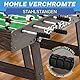 Serenelife Tischkicker Kinder & Erwachsene – Kickertisch Klappbar – Table Fussball mit 4 Bälle & gewichteten Kicker Figuren – Tischfußball mit Stahlstangen, Kinder & Erwachsene für Heim- & Spielzimmer