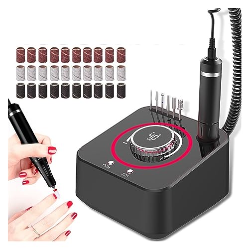 40000 Obr./min Elektryczna Wiertarka Do Paznokci Profesjonalny Zestaw Wierteł Do Manicure Z Funkcją Pamięci Nail Art Narzędzie Salonowe Zestaw Wiertła Do Paznokci(Wit)