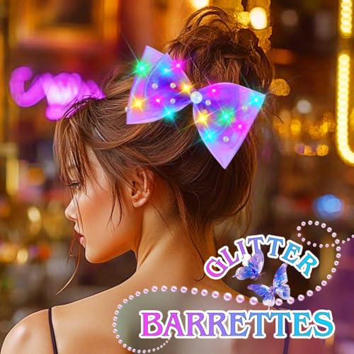 Pinza de cabello con luz LED moño para mujer 2 unidades miniatura 5