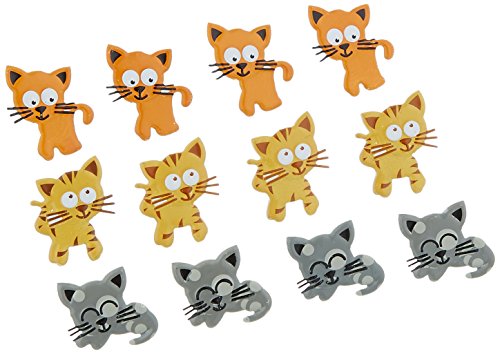 Eyelet Outlet Shape Brads, Kitties