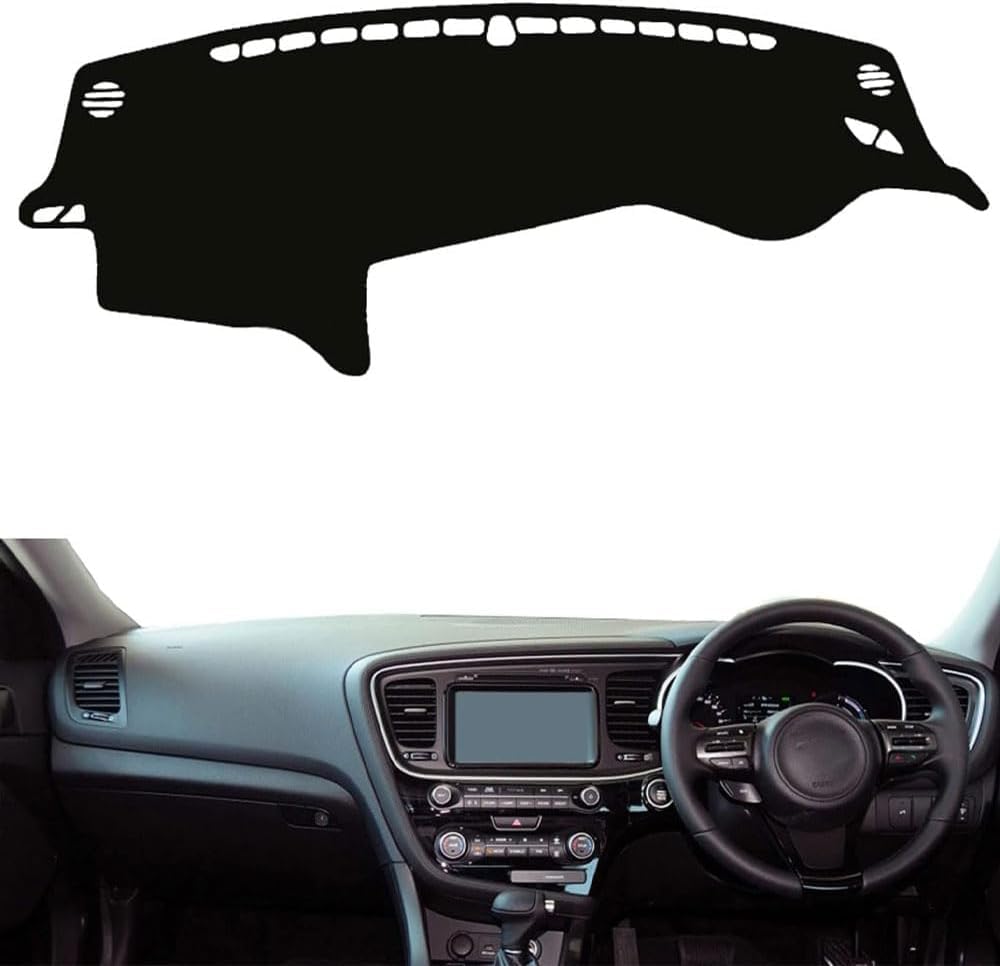 ZhangXD Car Dashboard Cover for Kia Optima K5 2011-2015, Non-Slip Dash Board Sun Shield Protector Anti-Glare Anti Dust Interior Accessories