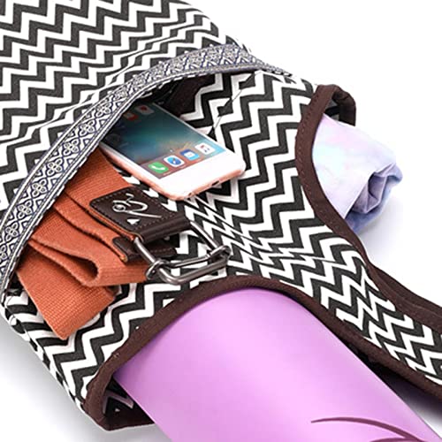 Funda de esterilla para gimnasio de mujer hecha de lona con bolsillo pequeño 3