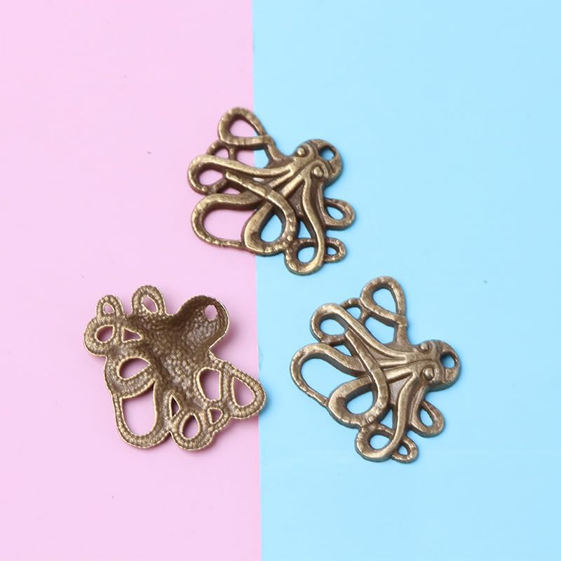 100Pcs Zinc Alloy Charms Antique Silver Color Marine Octopus Shape Charms Pendants For DIY Necklace Bracelets Jewelry Making 20 x 24 mm - Image 5