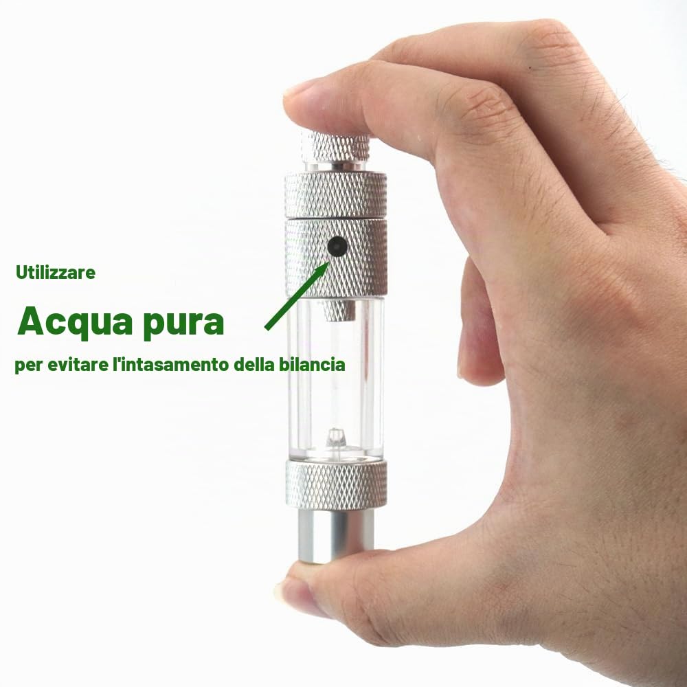 LINLAN Facile Riempimento d'Acqua Contabolle di CO2 con Valvola di Ritegno e Aggiunta d'Acqua per Regolatore di CO2 per Acquario Piantumato (Connessione del Tubo dell'Aria)