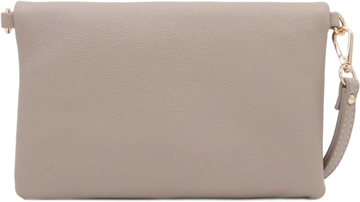 FashionPuzzle Envelope Wristlet Clutch Crossbody Bag with Chain Strap - Image 6