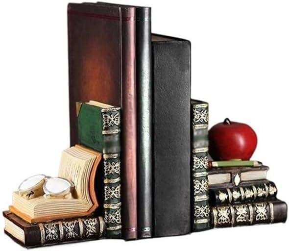 Bookend Support Bookends Office Book Ends for Shelves Stopper Vintage Collection Heavy Duty Bookends