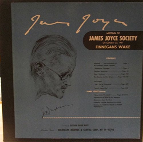 Meeting of James Joyce Society on October 23, 1951 Finnegan's Wake; James Joyce Reading. Courtesy of Gotham Book Mart Literature Series. Lp Boxed Set