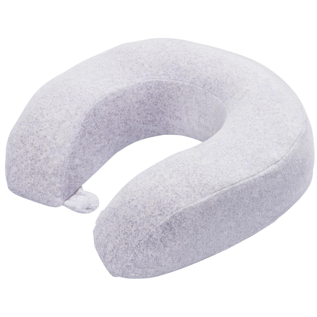 Almohada de cuello de espuma viscoelástica en forma de U para adultos, almohada de cuello suave portátil de viaje con botón a presión y cremallera, almohada en forma de U para avión, coche