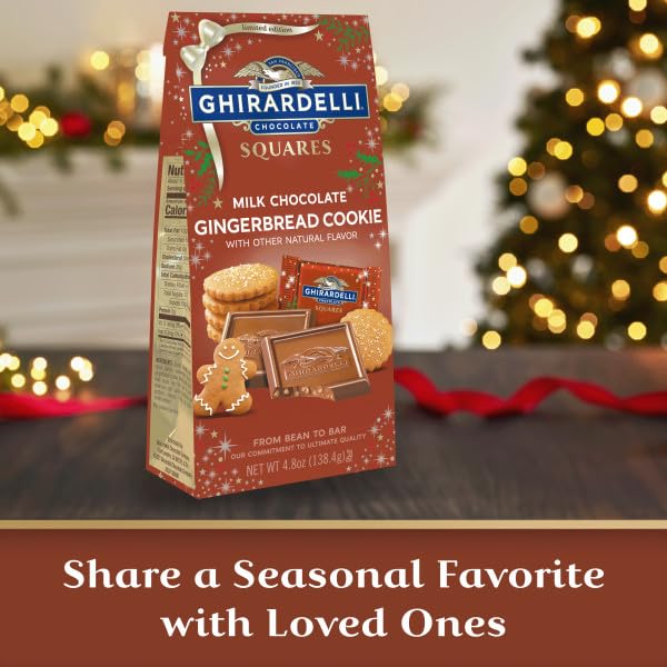 Miniatura 4 de Ghirardelli - Galletas cuadradas de chocolate con leche y pan de jengibre, bolsa de 7.1 onzas, paquete de 2