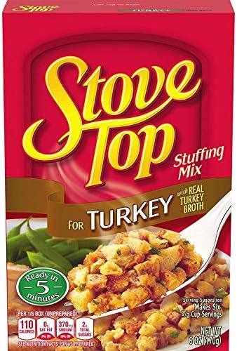 Stove Top Stuffing Mix, Turkey, 6 Ounce (Pack of 2)