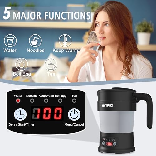 Olla eléctrica 2.5L y tetera plegable 700ml Hytric miniatura 7