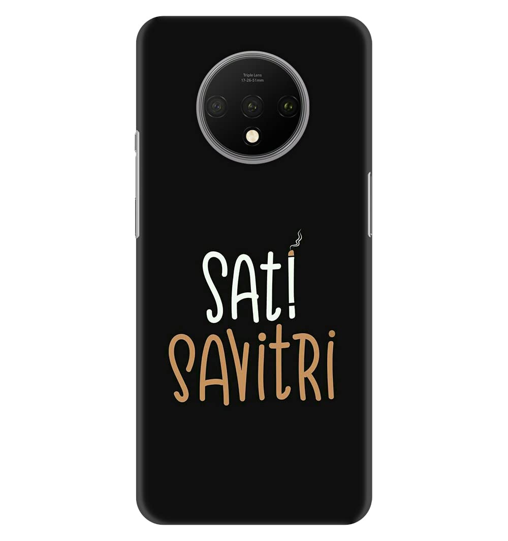 JugaaduStore Designer Printed Slim Fit Hard Case Back Cover for OnePlus 7T | Sati Savitri (Polycarbonate)