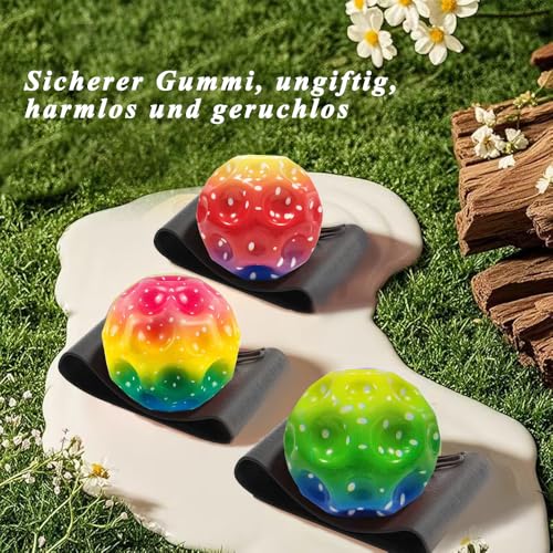 PASLFC 6 Stück Handgelenk Return Ball,Jumping Ball mit Schnur,Springball mit Schnur, Handgelenk Ball, Gummi Reboundball, Sport Andgelenkball, Bouncing Balls an Schnurs für Spielen&handgelenkübungen