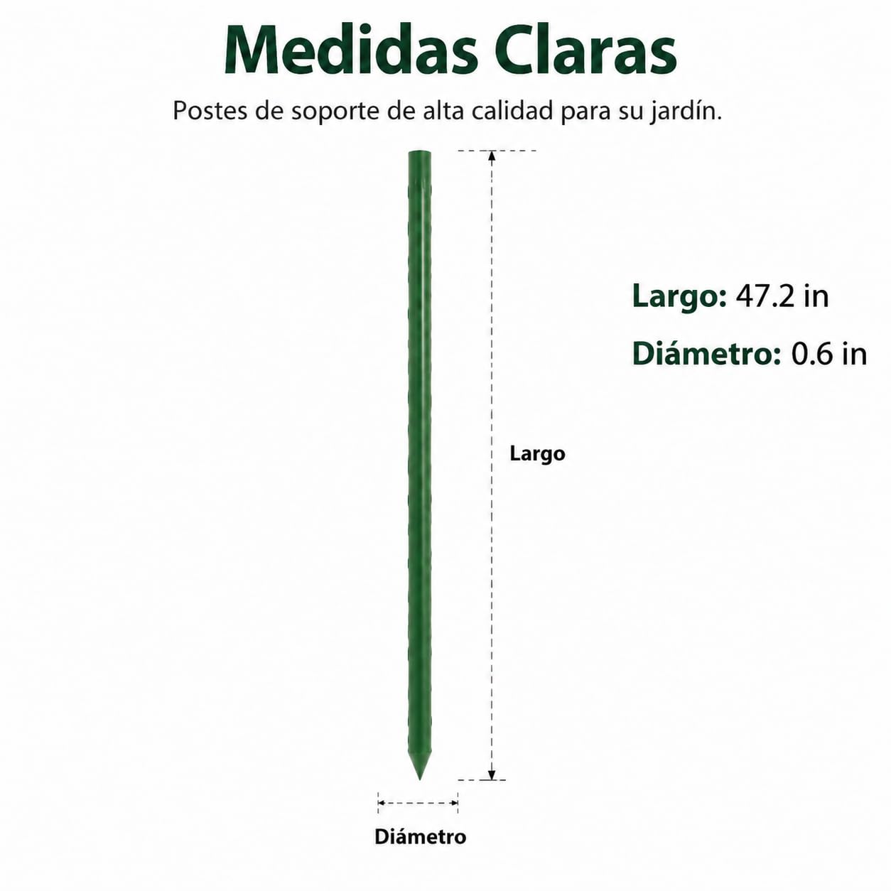 Telaio di Supporto per Colture per Crescita Pomodori Cetrioli Fagioli E Piante Rampicanti Adatto per Orto Balcone Terrazza Uso Agricolo, Verde, Diametro 16mm Lunghezza 120cm