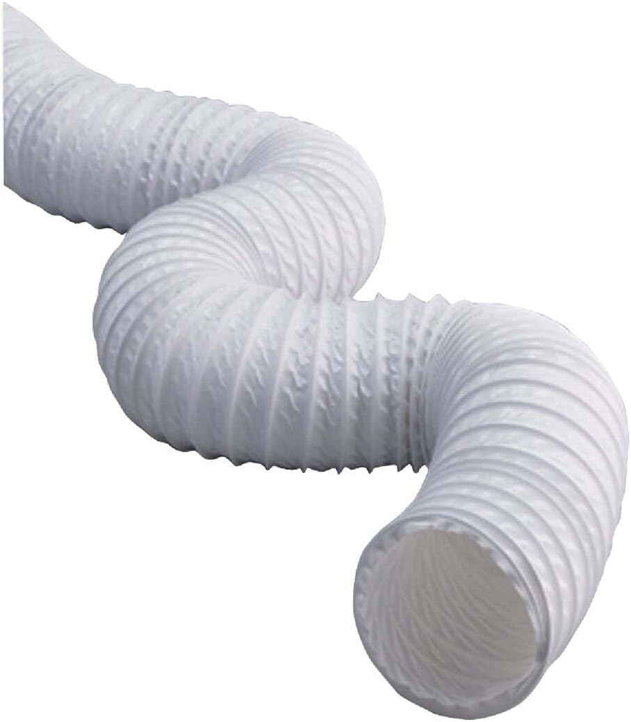 Dundas Jafine FD450E Flexible Vinyl Ducti, 4" D x 50' L, White