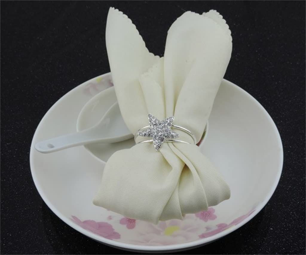 100 Stück Hochzeit Tischaccessoires Party Servietten Schnalle Festdekoration Zubehör Mahlzeit Dekoration Serviettenringe (Einheitsgröße)