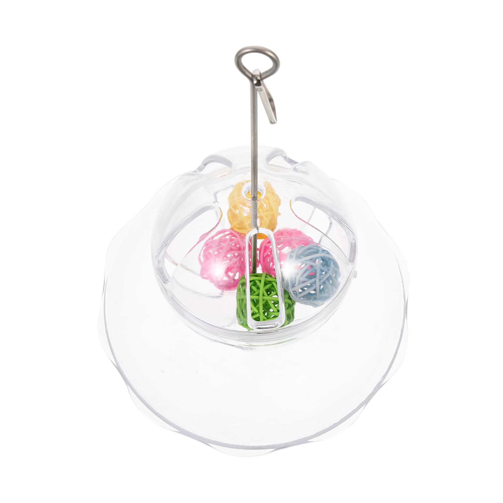 BESPORTBLE 2sets Mangiatoia Per Pappagalli Con Pallina Da Foraggio Accessori Per Uccelli Facile Da Installare Per Macaw e Cockatiel Sicuro e Salubre Gioco e Nutrimento Per Tuoi Volatili