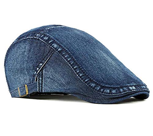 Qunson Mens Denim Cotton Newsboy Cap Ivy Gatsby Driving Hunting Cabbie Hats #TOP3