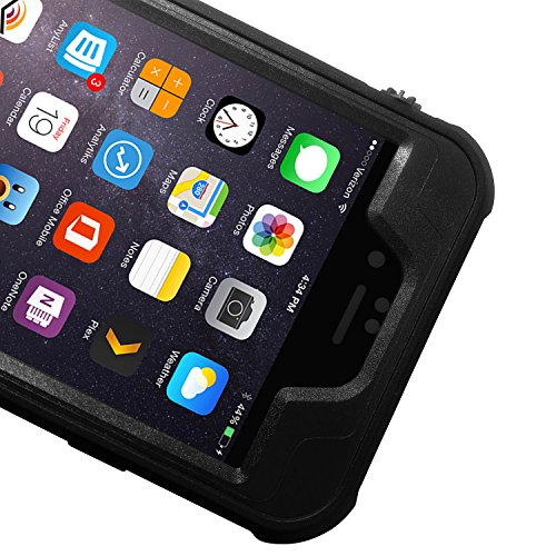 Hesgi Waterproof Case Ip-68 Waterproof Shockproof Dust Proof Snow Proof Full Body Protective Case Cover Replacement For Apple Iphone 6 6S Plus 5.5[Black] #TOP5