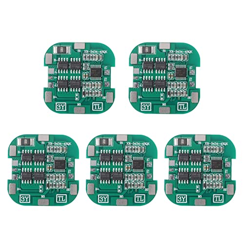 Hztuang 5 Piezas 4S 8A 14.8V 18650 Li-Ion Placa de Carga de BateríA de Litio PCB Cuadrado ProteccióN Cortocircuitos para Motor de Taladro